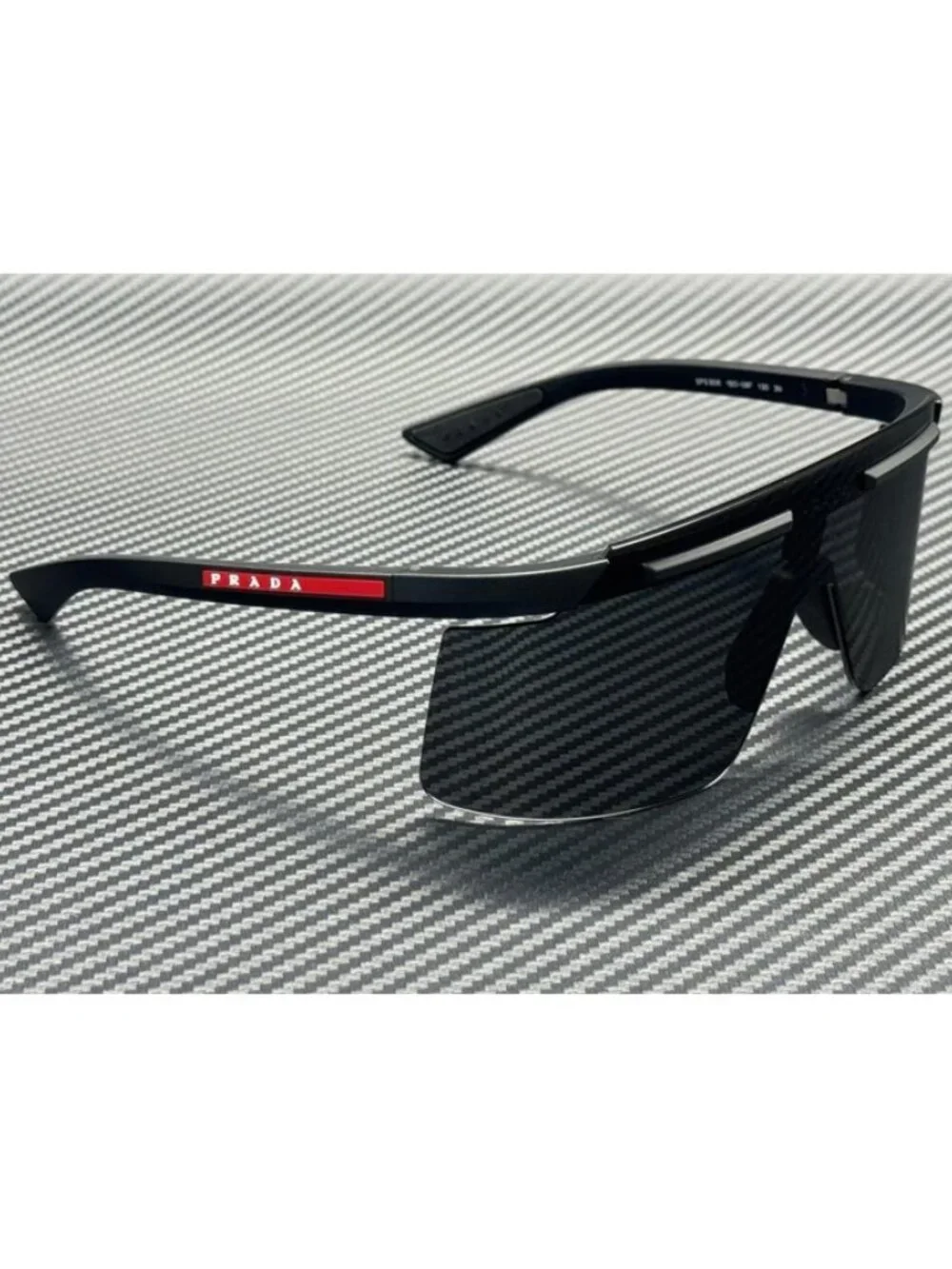 New Prada Linea Rossa Men Matte Black Sunglasses 60-21-130